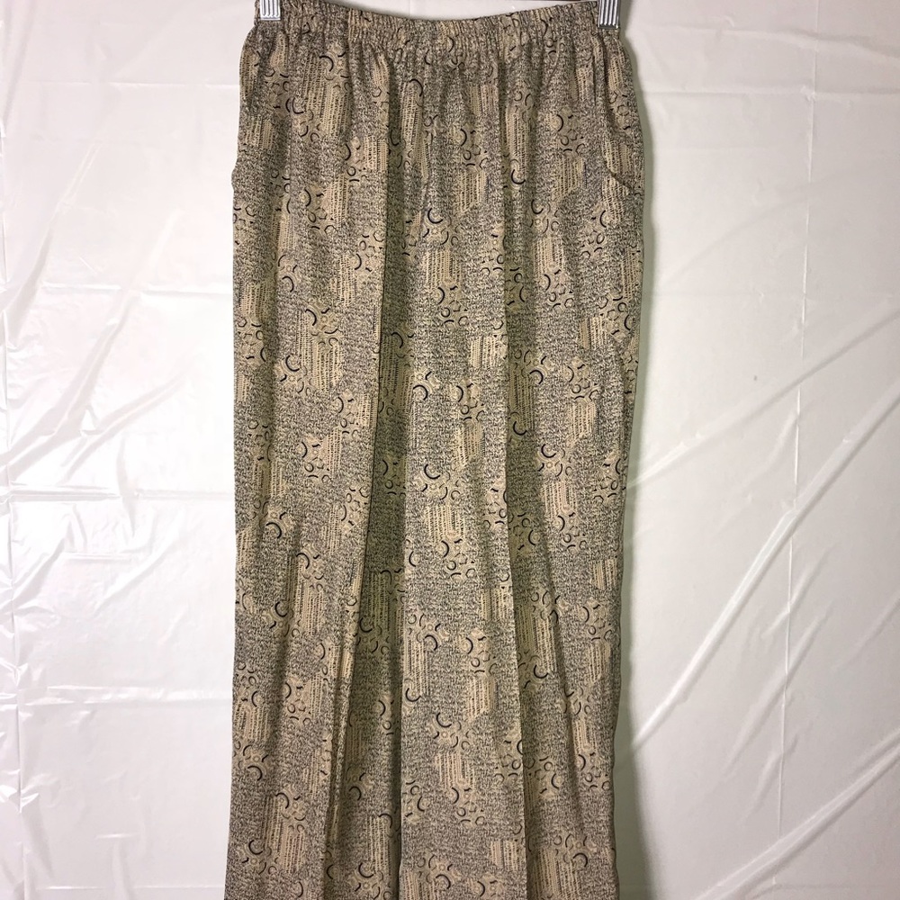 TAN and NAVY BLUE designed pants w/pockets